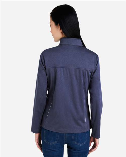Classic Navy Heather - On Model Back
