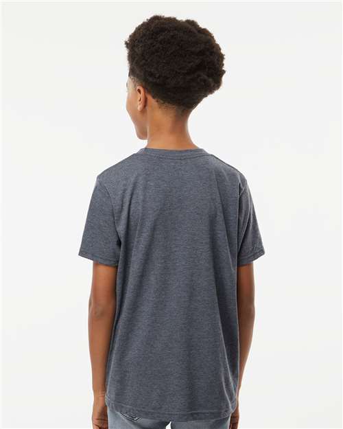 Heather Navy - On Model Back