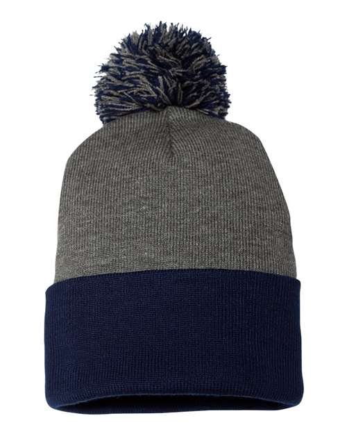 Dark Heather Grey/ Navy - Back