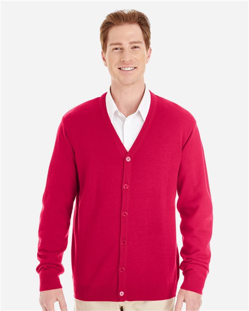 Harriton Chandail cardigan boutonné à col en V Pilbloc™