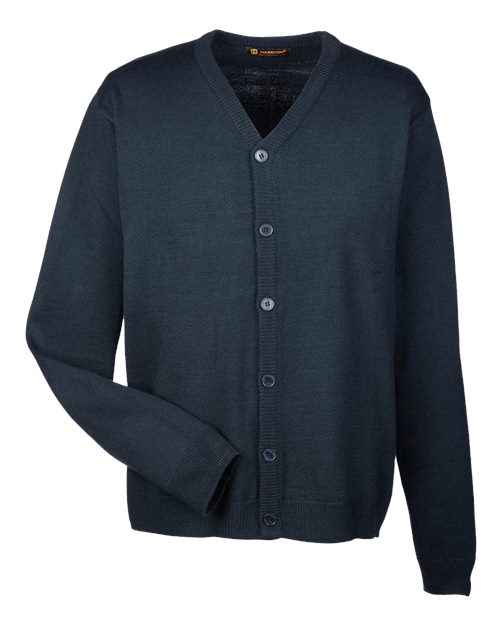 Harriton Men's Pilbloc™ V-Neck Button Cardigan Sweater