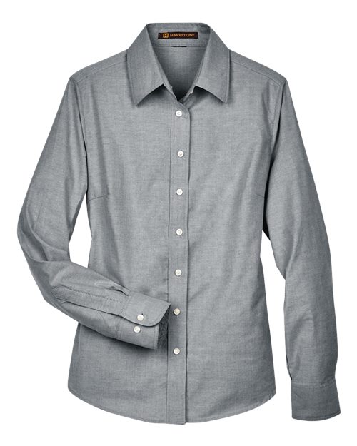 Harriton Chemise oxford à manches longues pour femmes