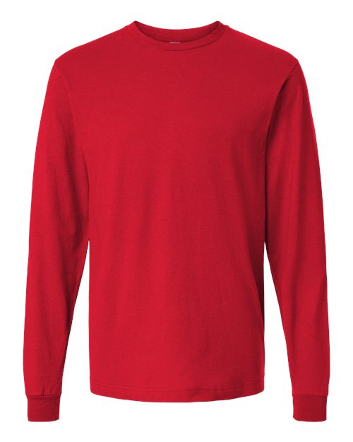M&O Tee-shirt unisexe à manches longues en jersey fin