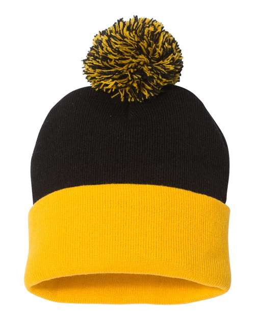 Sportsman Tuque à pompon et revers 12"
