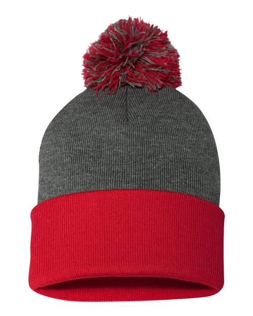 Sportsman Tuque à pompon et revers 12"