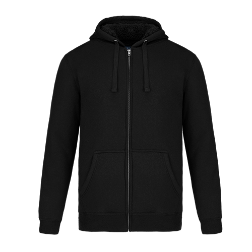 Adult Full-Zip Hooded Sweatshirt w/ Sherpa Fleece