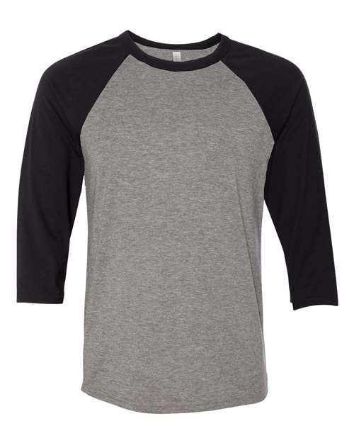T-shirt unisexe de style baseball à manches 3/4