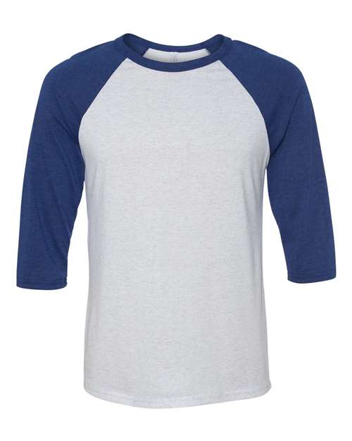 BELLA + CANVAS T-shirt unisexe de style baseball à manches 3/4