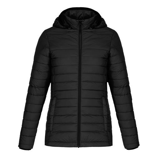 Ladies Lightweight Puffy Jacket with detachable hood