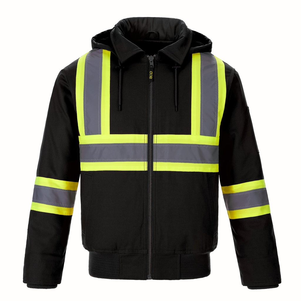 Hivis Bomber Jacket With Sherpa Lining