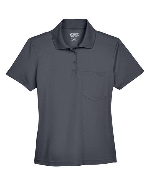 CORE365 Polo piqué avec poche Origin pour femmes