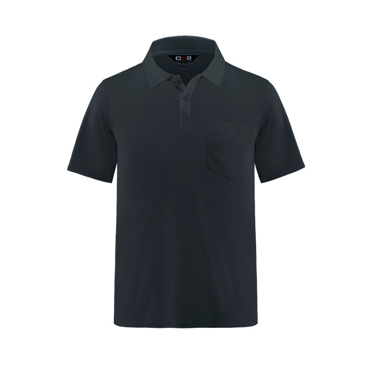 Men's Pique Mesh Polo w/ Pocket
