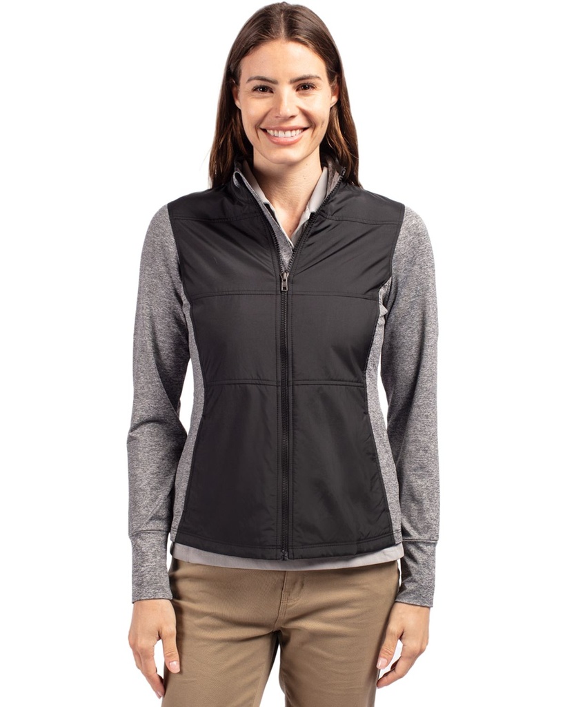 Cutter & Buck Stealth Hybrid Quilted Womens Full Zip Windbreaker Jacket