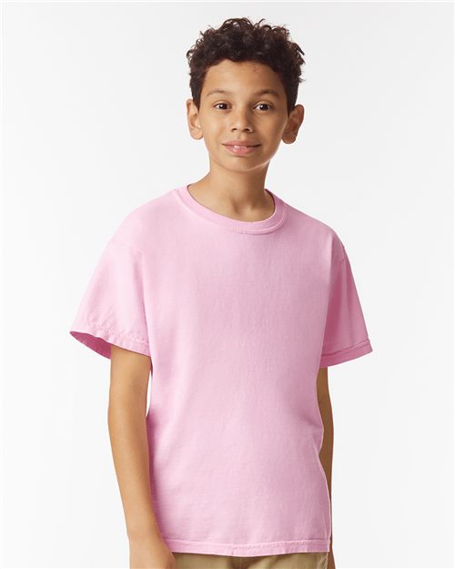 T-shirt lourd teinté en pièce pour enfants