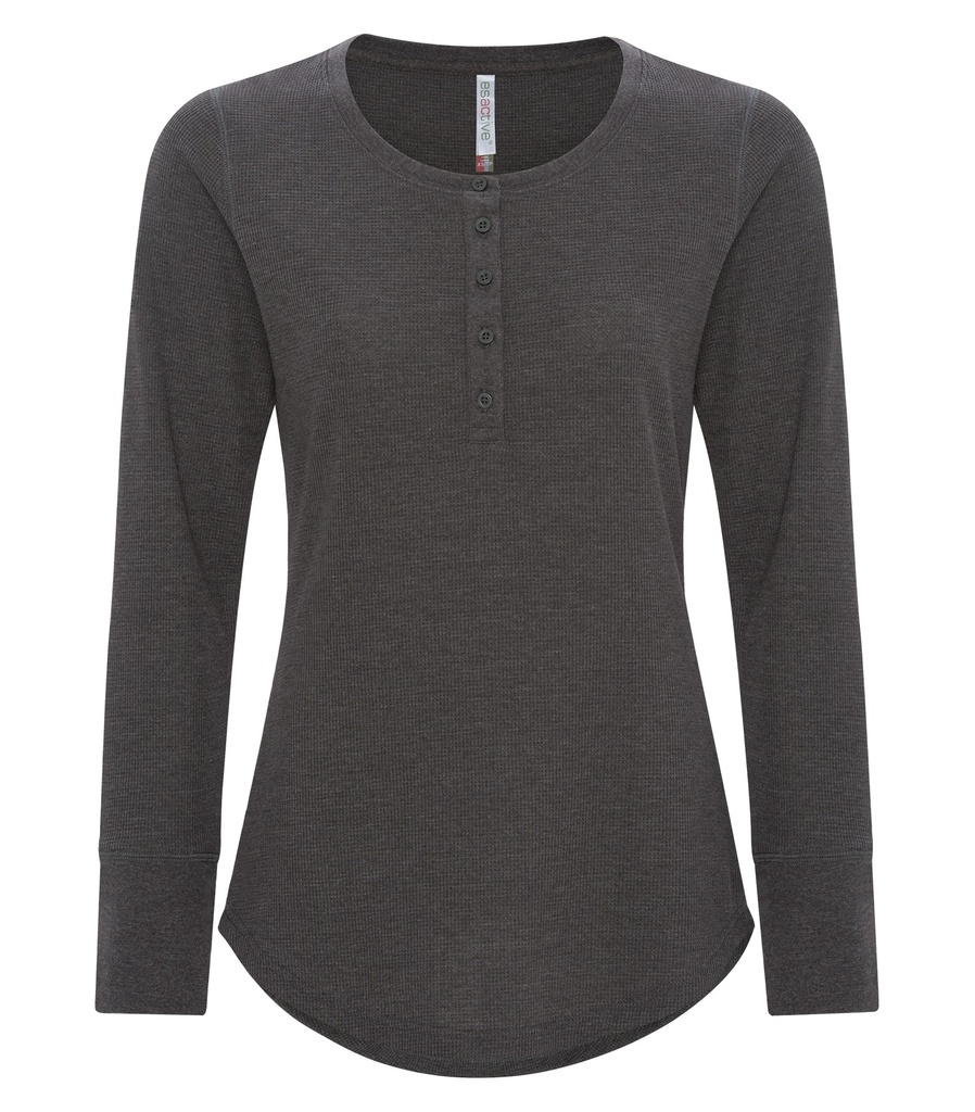 ATCᴹᶜ ESACTIVEᴹᴰ HENLEY À MANCHES LONGUES VINTAGE THERMAL POUR FEMMES