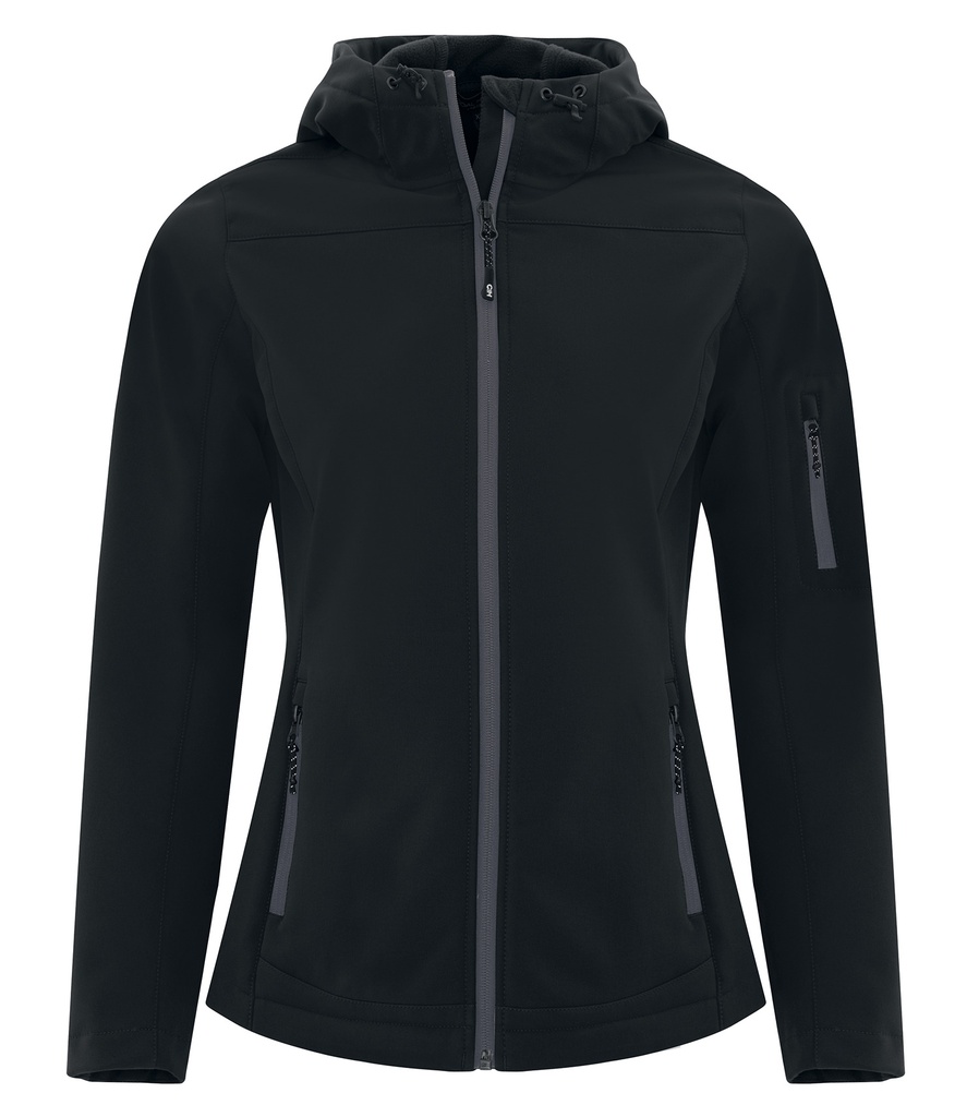COAL HARBOUR® EVERYDAY HOODED WATER REPELLENT STRETCH SOFT SHELL LADIES' JACKET