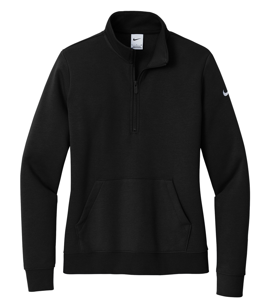 NIKE CHANDAIL À DEMI-GLISSIÈRE MOLLETON CLUB AVEC SWOOSH À LA MANCHE POUR FEMMES