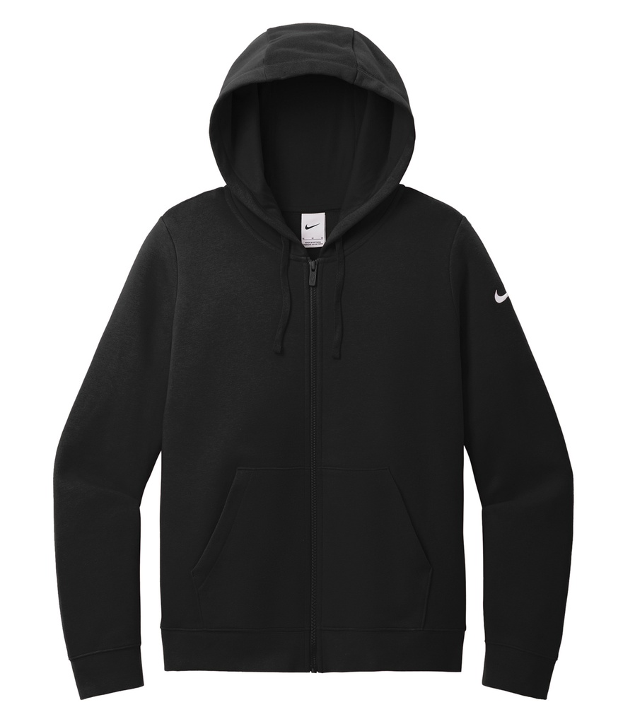 NIKE CHANDAIL À CAPUCHON À GLISSIÈRE MOLLETON CLUB AVEC SWOOSH À LA MANCHE POUR FEMMES