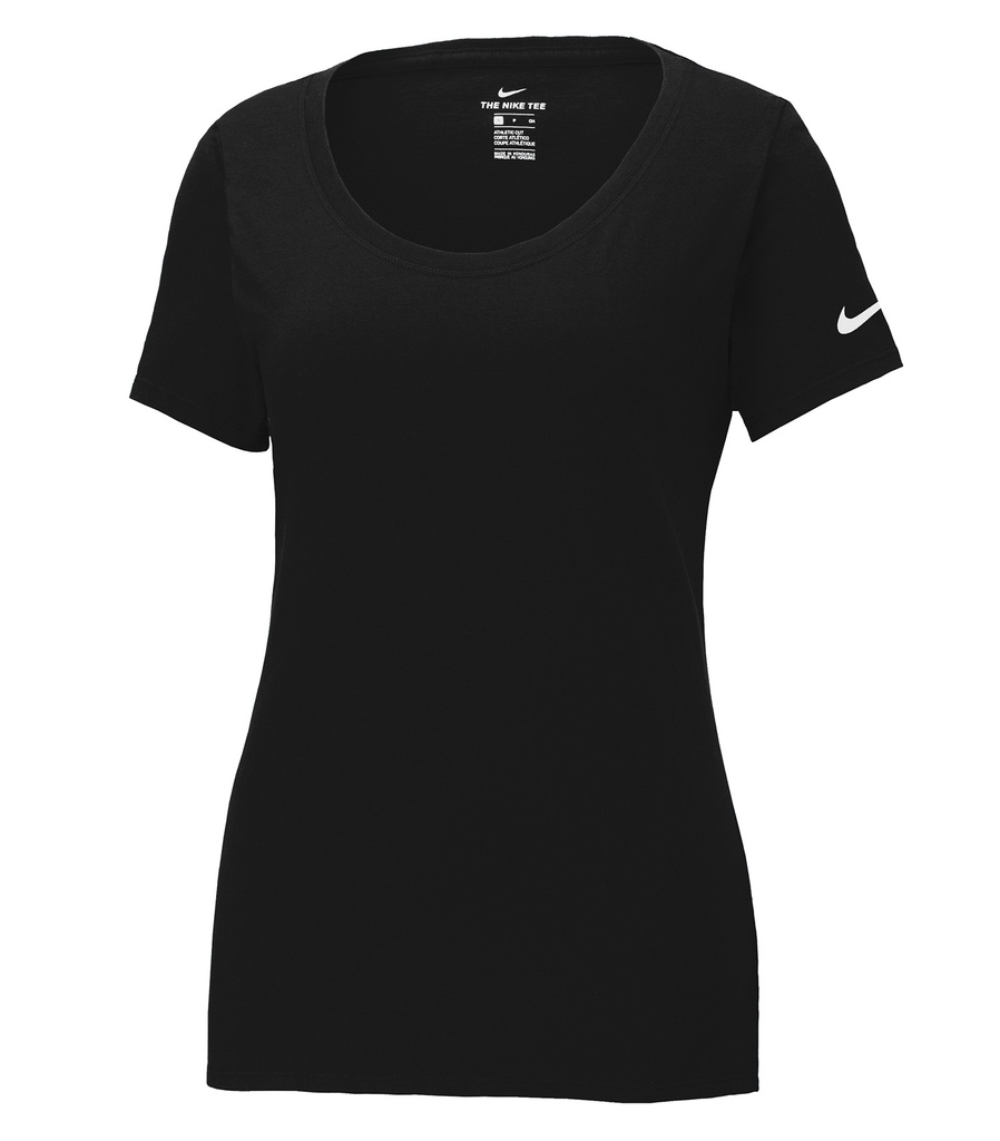 NIKE T-SHIRT Dri-FIT COTTON/POLY À COL ARRONDI PROFOND POUR FEMMES