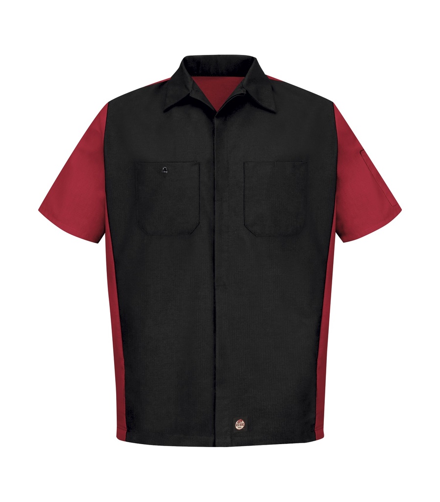 RED KAPᴹᴰ CHEMISE TISSÉE À MANCHES COURTES CREW