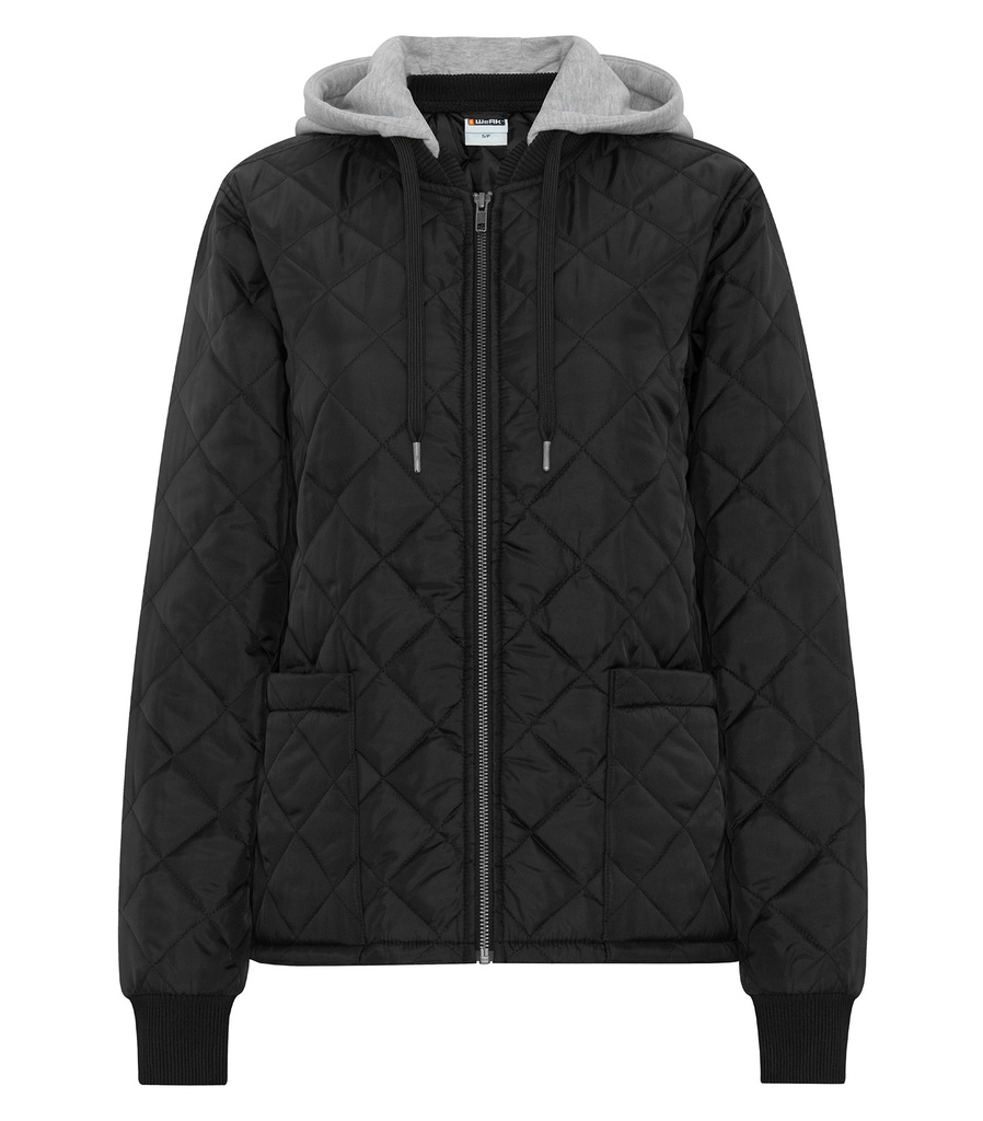 ATC WeRKᴹᶜ MANTEAU FREEZER MATELASSÉ POUR FEMMES AVEC CAPUCHON DÉTACHABLE