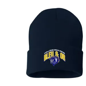 Acrylic toque with front embroidery