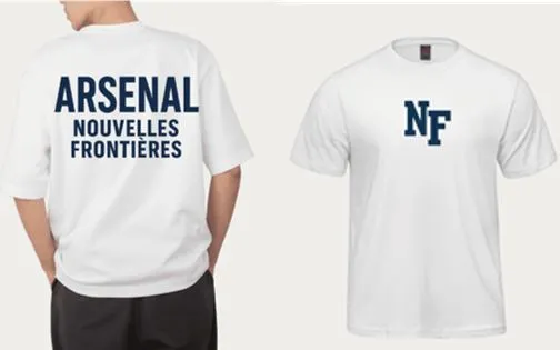 Drop shoulder t-shirt with front and back print