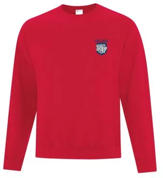 Crew neck with heart embroidery