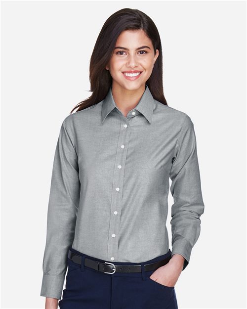 Harriton Chemise oxford à manches longues pour femmes