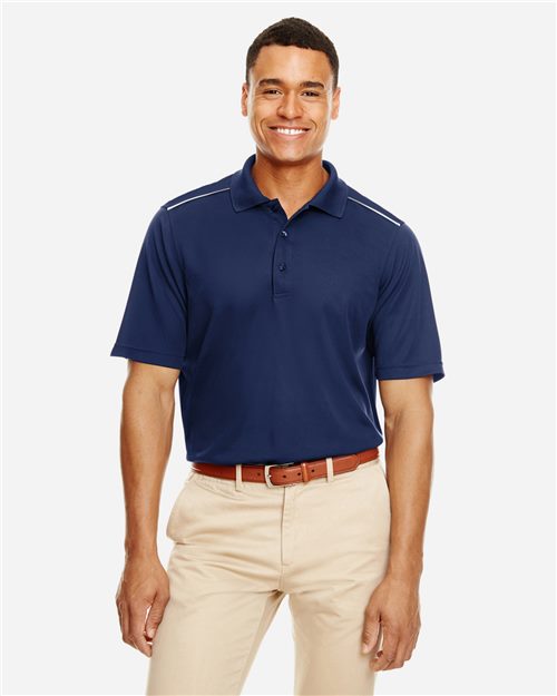 CORE365 Polo piqué avec passepoil réfléchissant Radiant