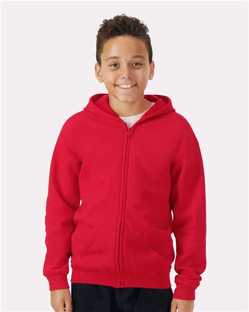 Molleton à Capuchon Heavy Blend™ avec fermeture à glissière complète pour enfants